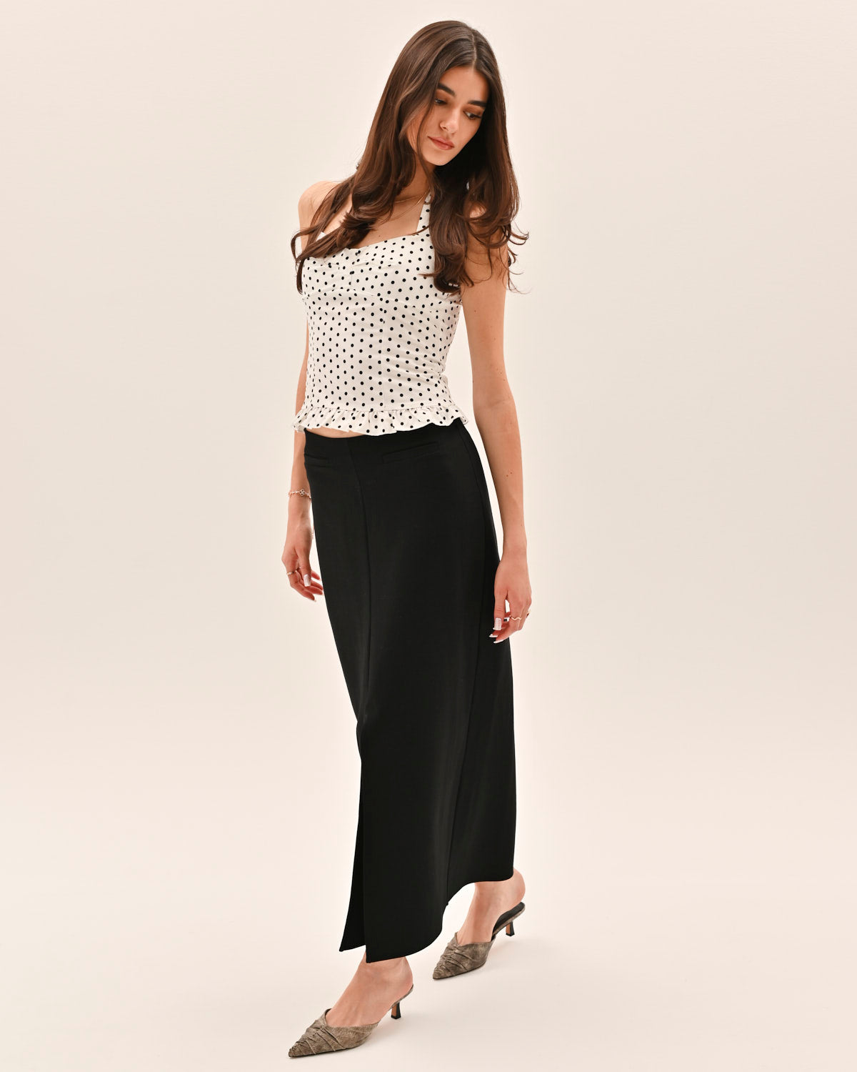 Top Athena de Bolinhas - Branco