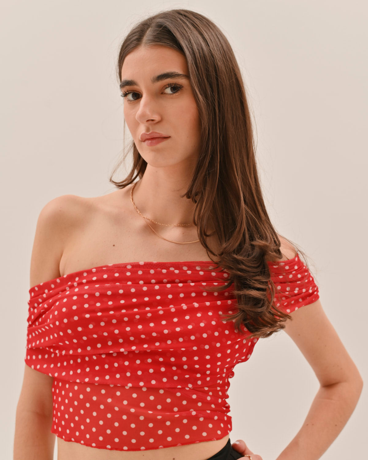 Top Allura de Bolinhas - Vermelho
