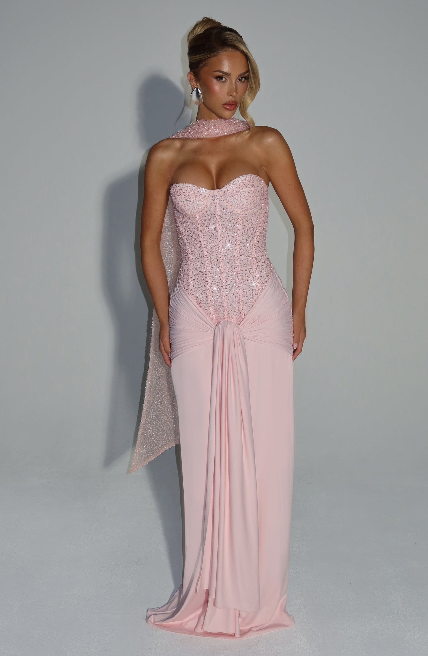 Vestido Comprido Carina - Rosado