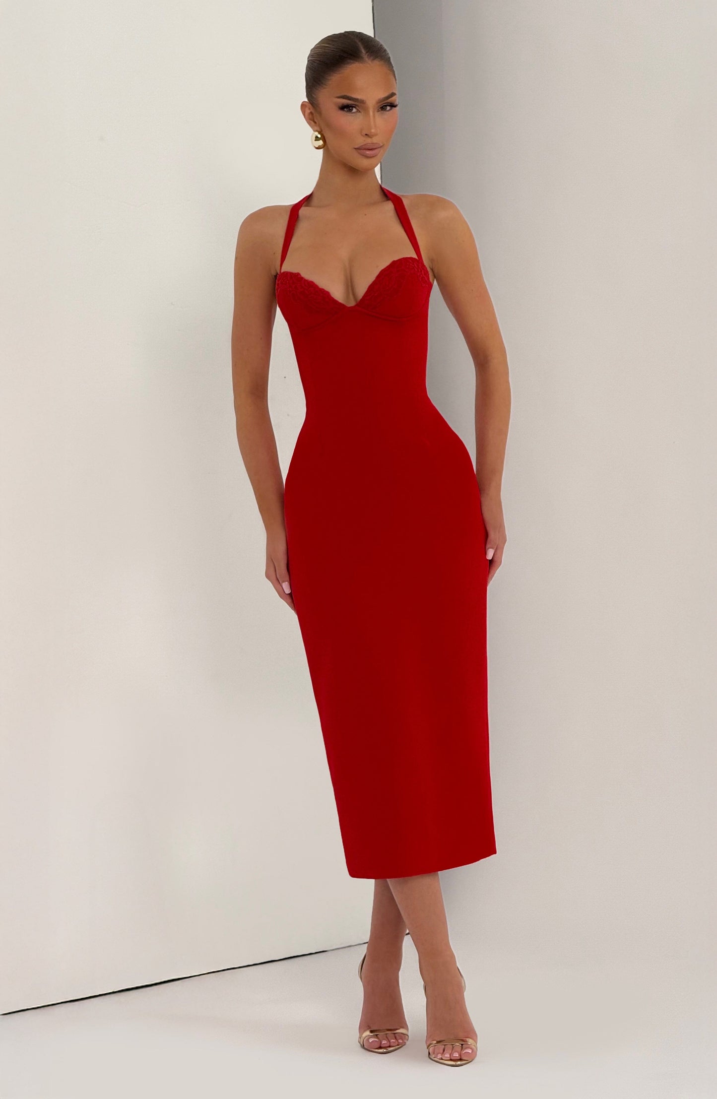 Vestido Midi Cassia - Vermelho