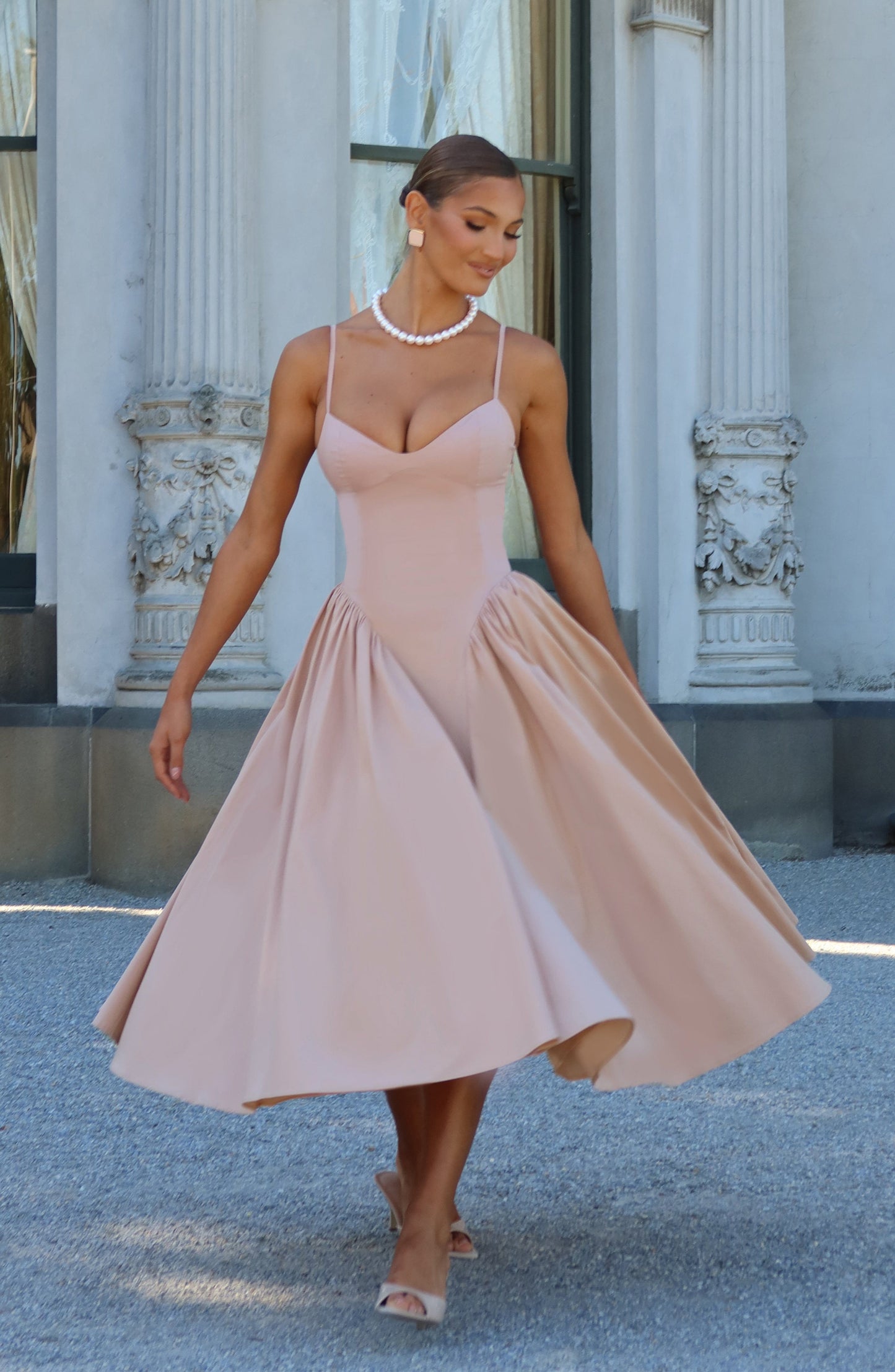 Vestido Midi Emerson - Argila