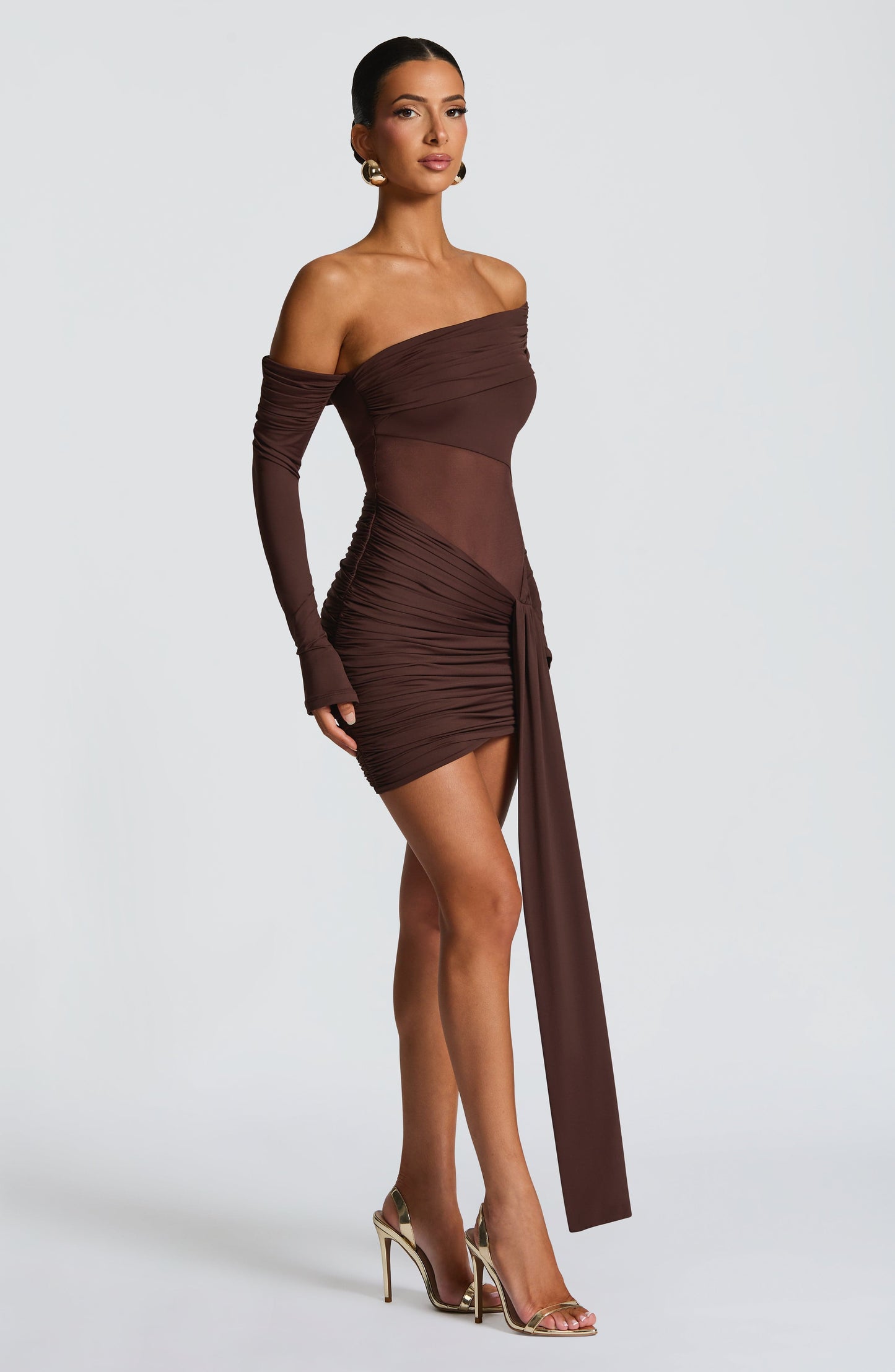 Mavra Mini Vestido - Castanho Ameixa