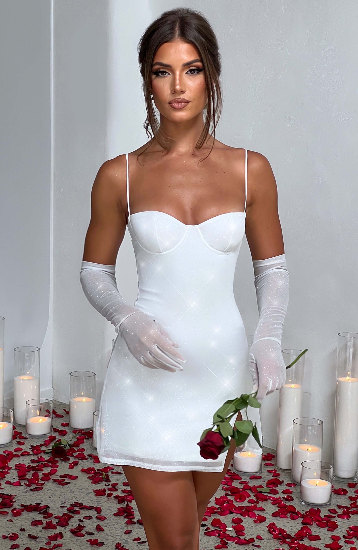 Luva Pixie - Branco Cintilante