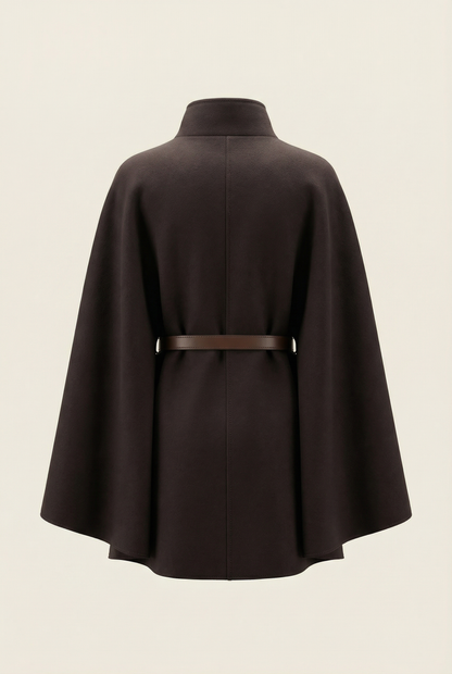 Soline Mid-Length Cape – Brown