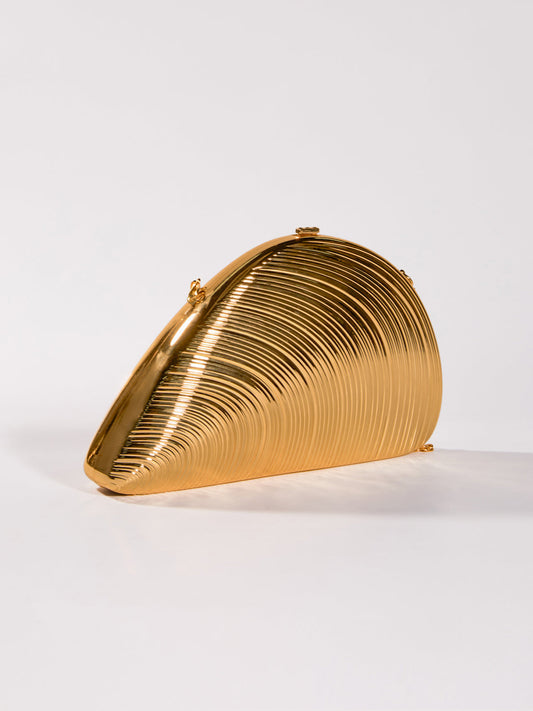 Mala de Mão Conversível Maija Seashell em Dourado