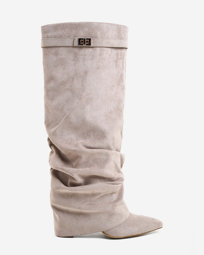 Botas de cano alto Lavista Slouchy Suede - Cinzento-tostado