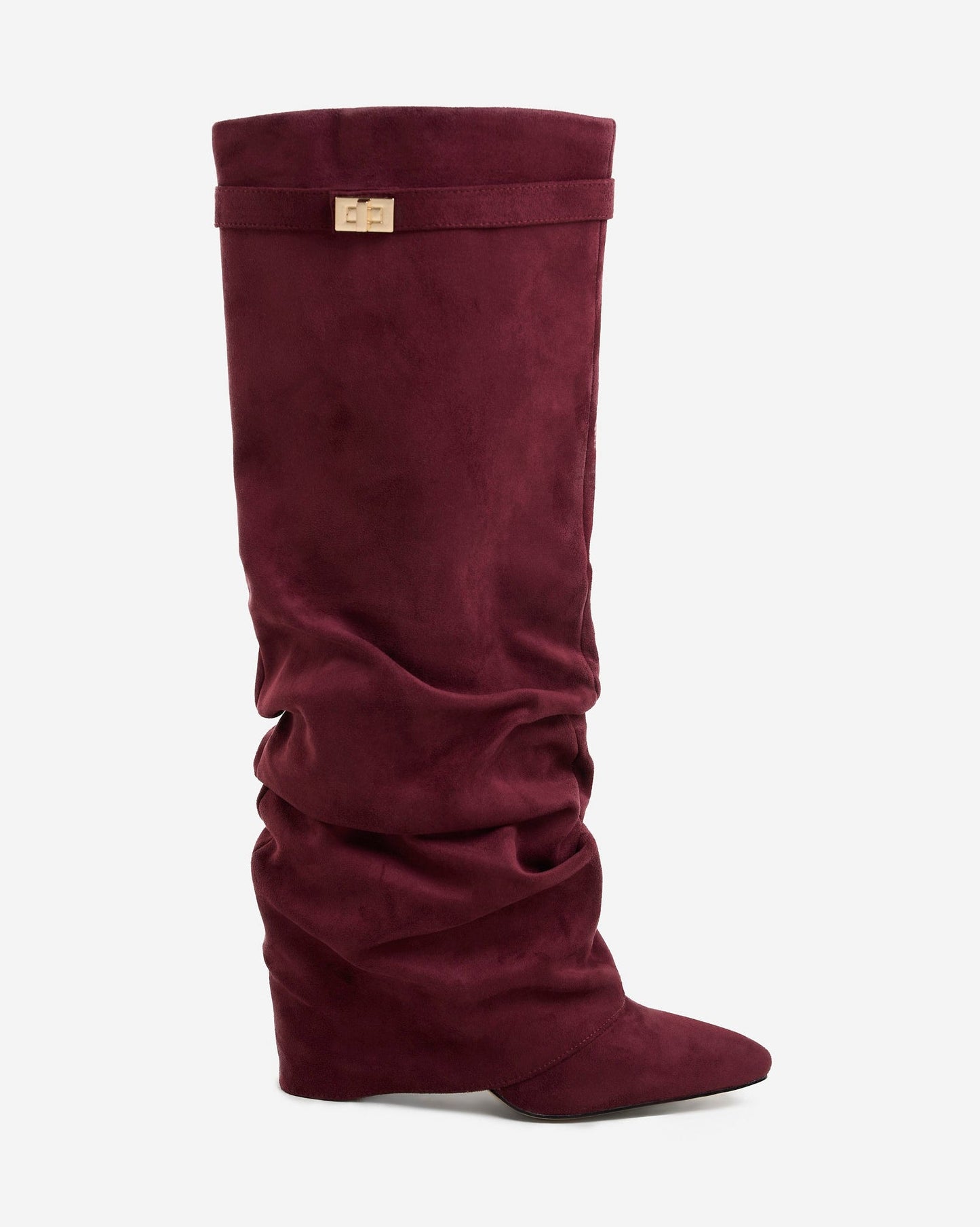 Botas altas Lavista Slouchy Suede – Borgonha