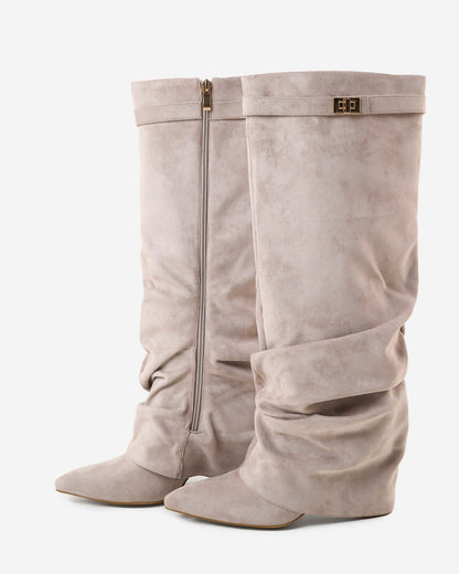 Botas de cano alto Lavista Slouchy Suede - Cinzento-tostado