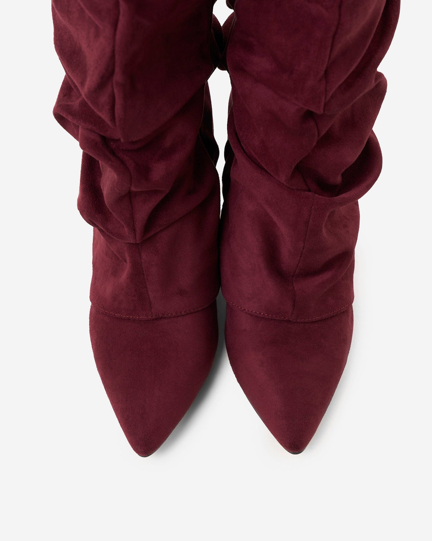 Botas altas Lavista Slouchy Suede – Borgonha