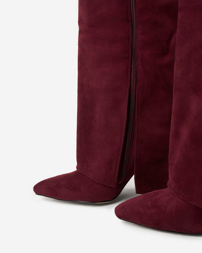 Botas de cano alto Lavista Suede - Borgonha