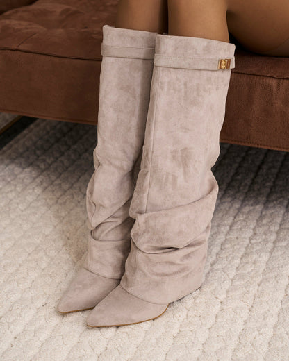 Botas de cano alto Lavista Slouchy Suede - Cinzento-tostado