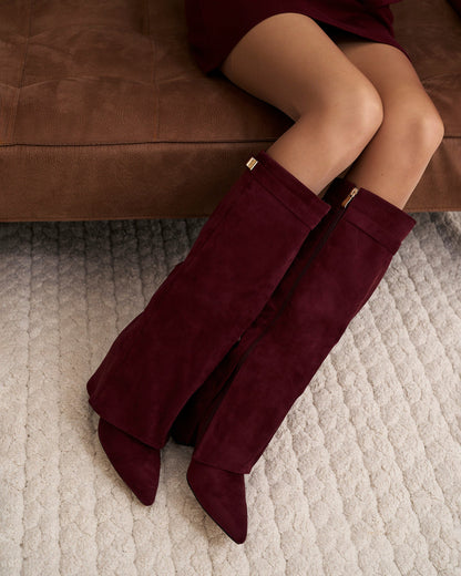 Botas de cano alto Lavista Suede - Borgonha
