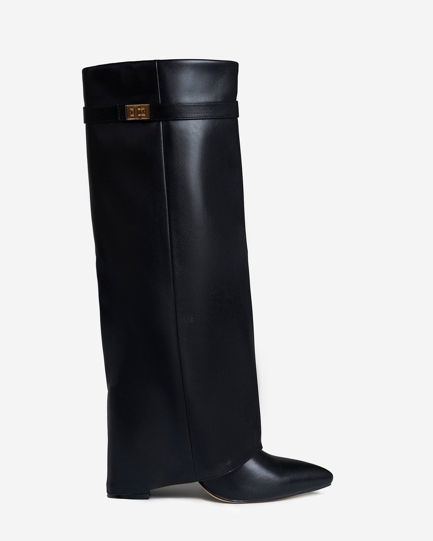 Botas de cano alto em pele Lavista - Preto