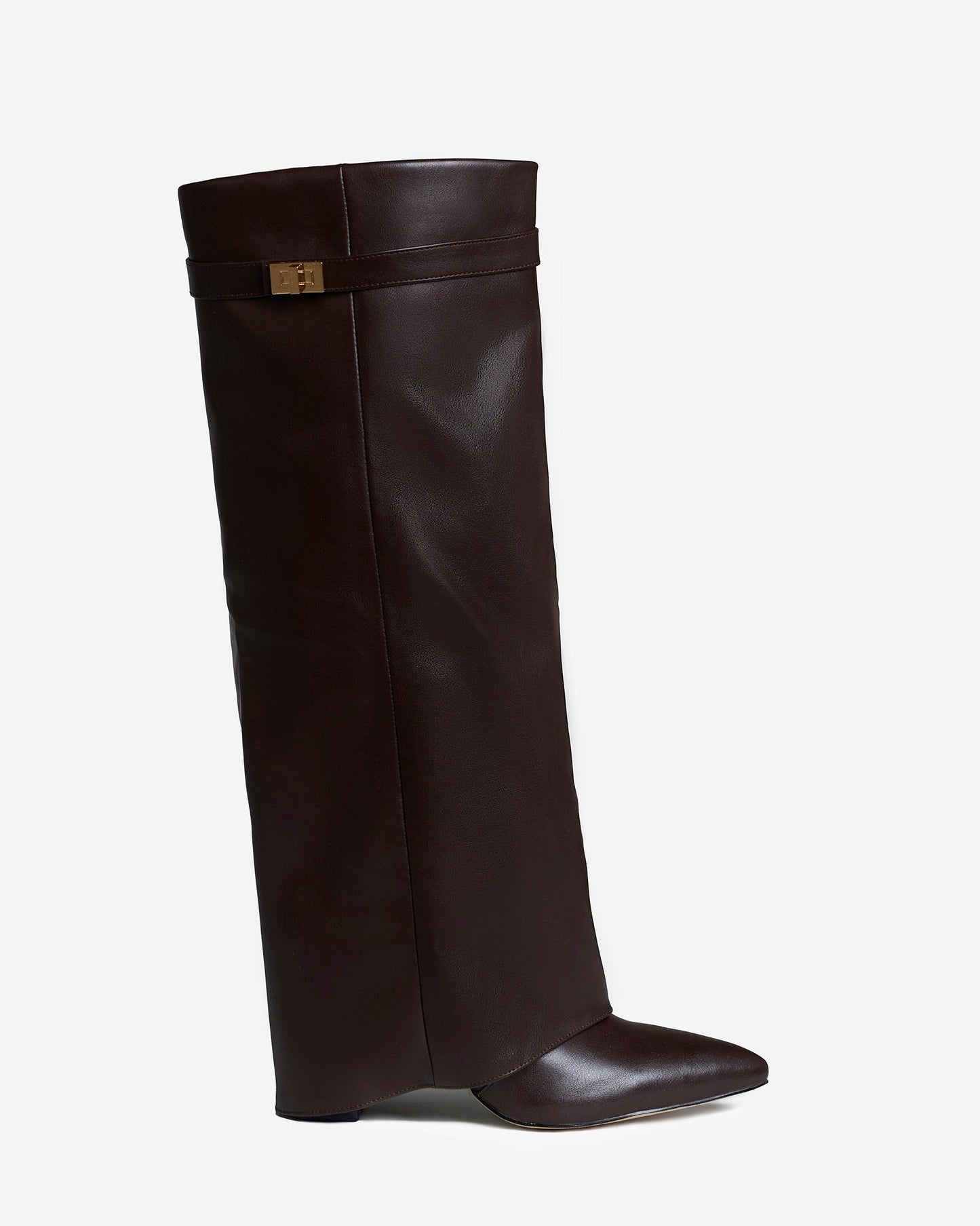 Botas de cano alto em pele Lavista - Castanhas