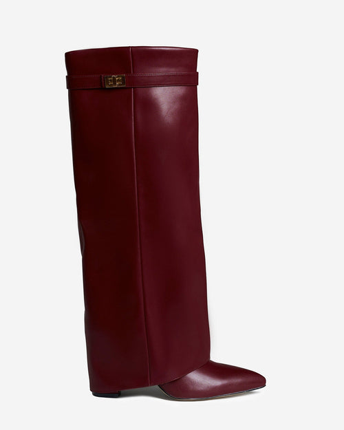 Botas de cano alto Lavista Leather - Borgonha