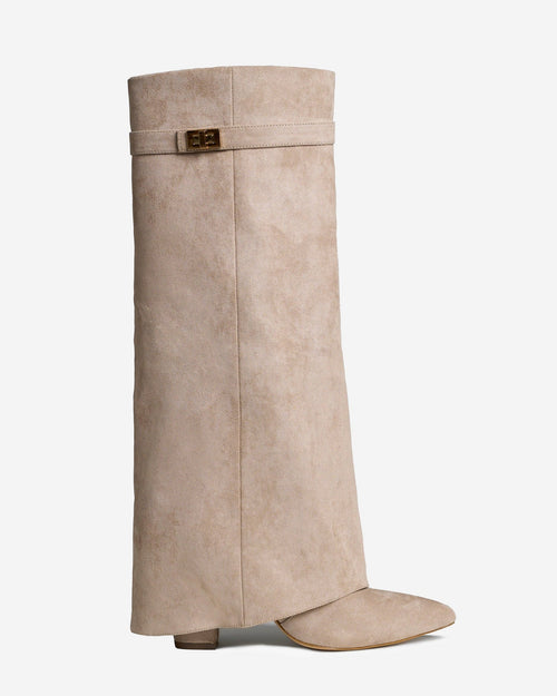 Botas de camurça de cano alto Lavista - Bege