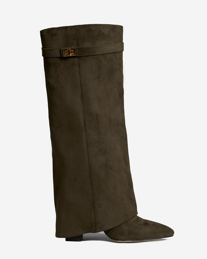 Botas de cano alto Lavista Suede - Verde-azeitona