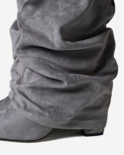 Botas de cano alto Lavista Slouchy Suede – Cinzento