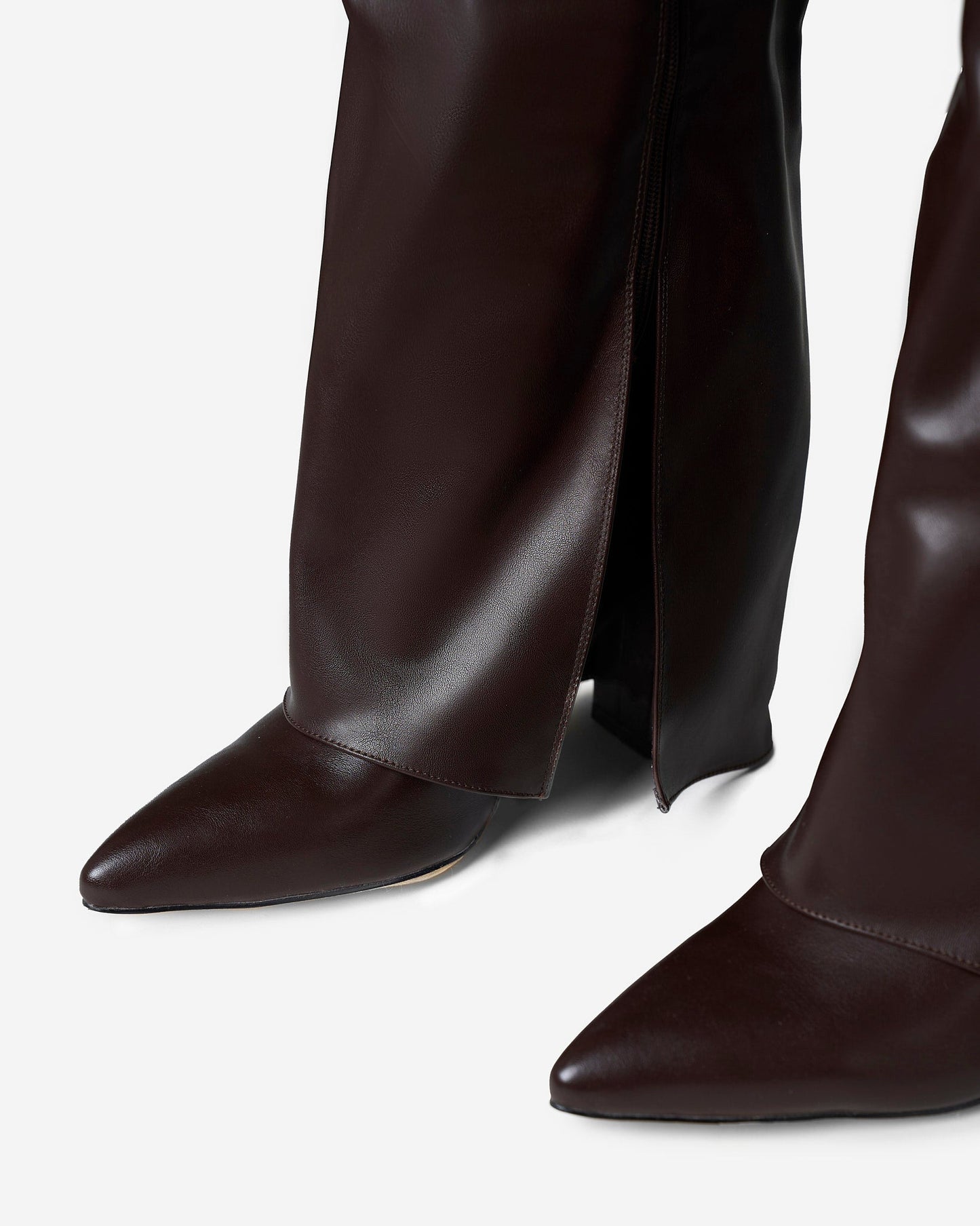 Botas de cano alto em pele Lavista - Castanhas