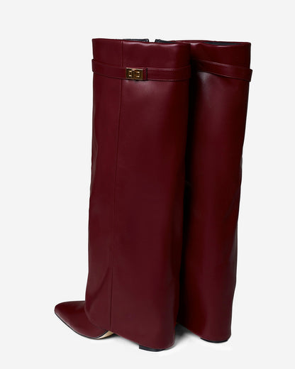 Botas de cano alto Lavista Leather - Borgonha