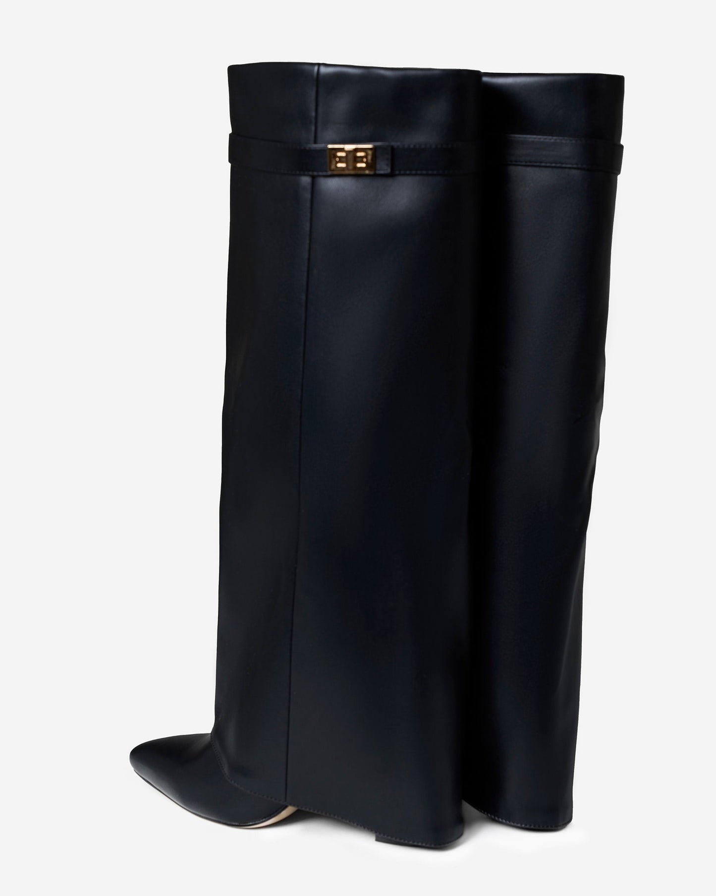 Botas de cano alto em pele Lavista - Preto