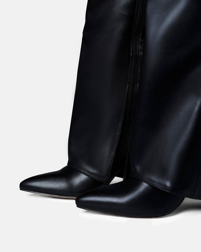 Botas de cano alto em pele Lavista - Preto
