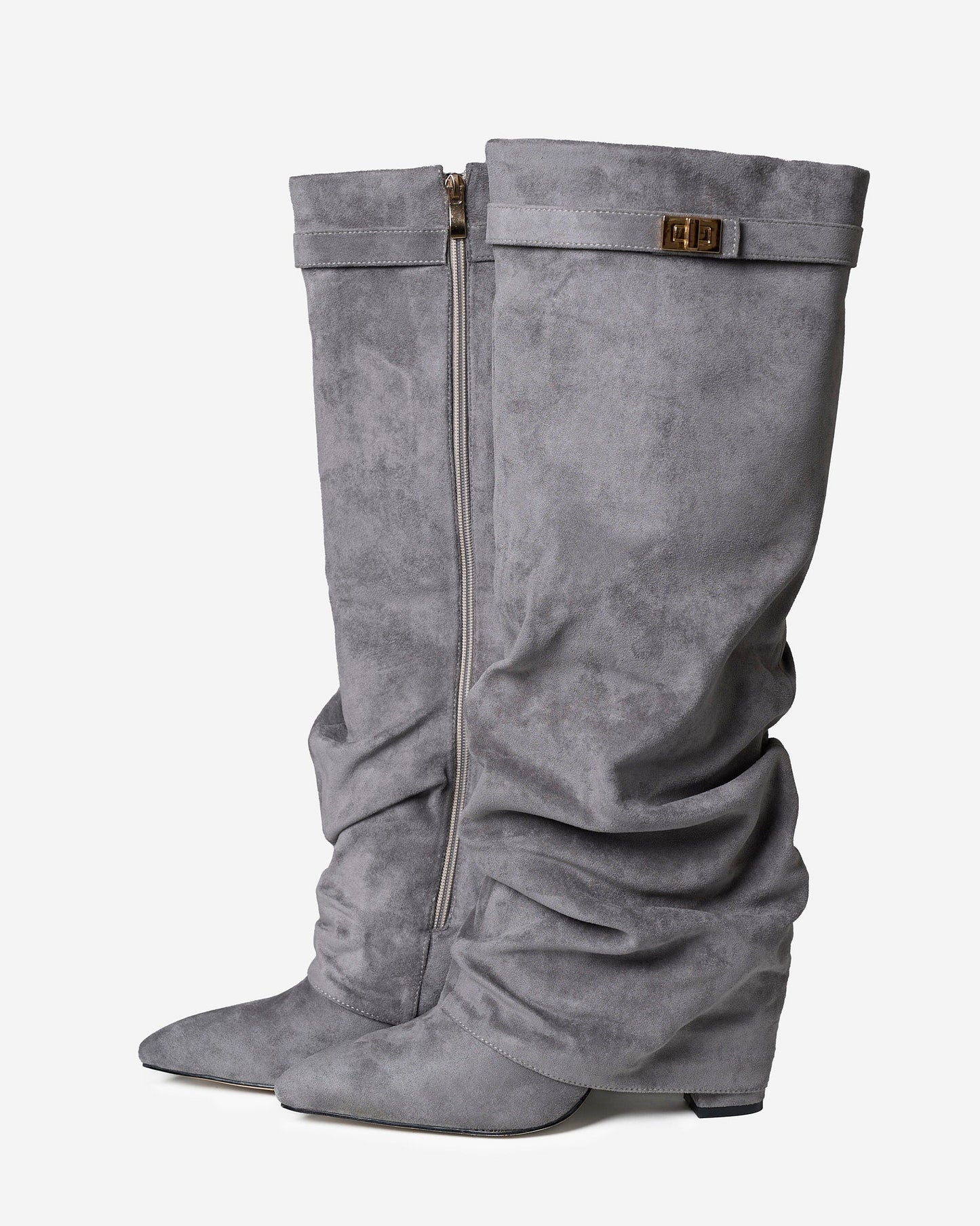 Botas de cano alto Lavista Slouchy Suede – Cinzento