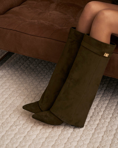 Botas de cano alto Lavista Suede - Verde-azeitona