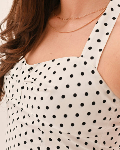 Top Athena de Bolinhas - Branco