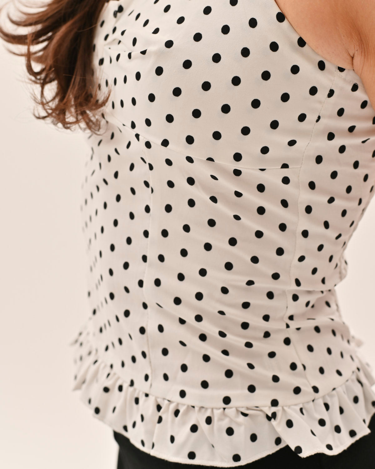 Top Athena de Bolinhas - Branco