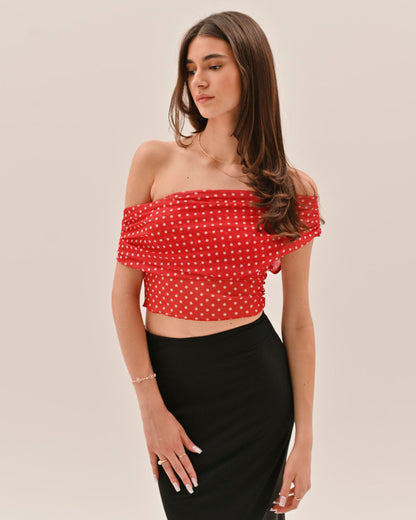 Top Allura de Bolinhas - Vermelho