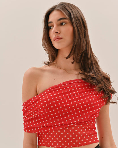 Top Allura de Bolinhas - Vermelho