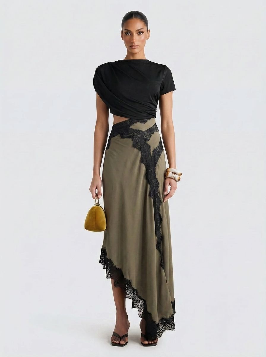 OLIVE | Conjunto Top e Saia de Renda Edição Limitada