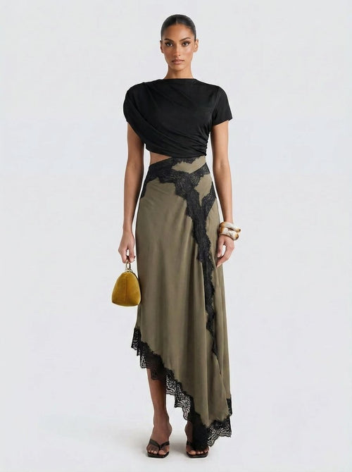 OLIVE | Conjunto Top e Saia de Renda Edição Limitada