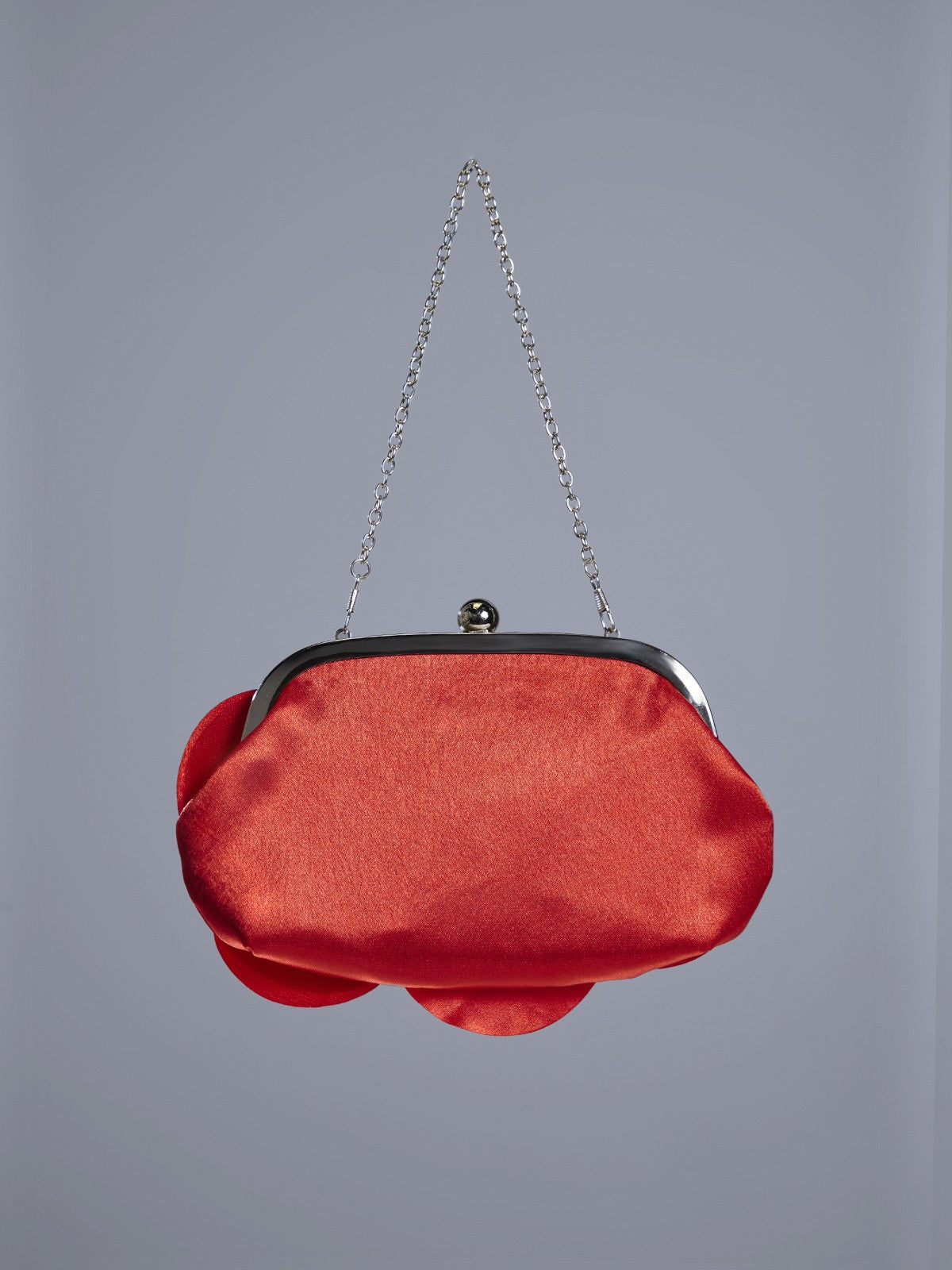 Wells Red Flower Clutch de Cetim
