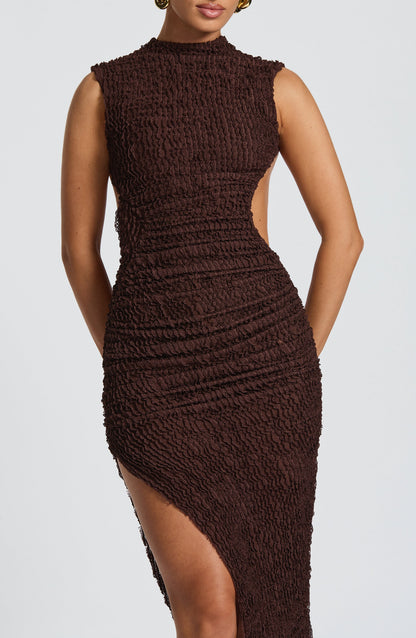 Vestido Midi Aphrodite - Castanho Ameixa