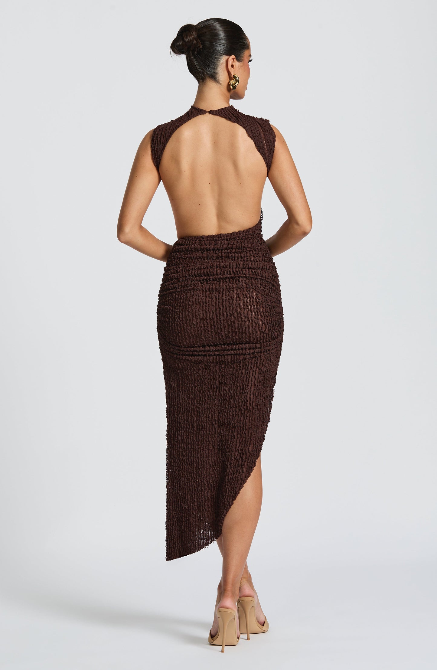 Vestido Midi Aphrodite - Castanho Ameixa