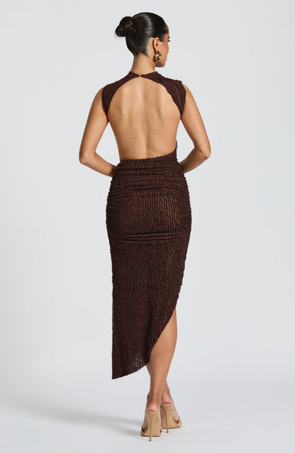 Vestido Midi Aphrodite - Castanho Ameixa