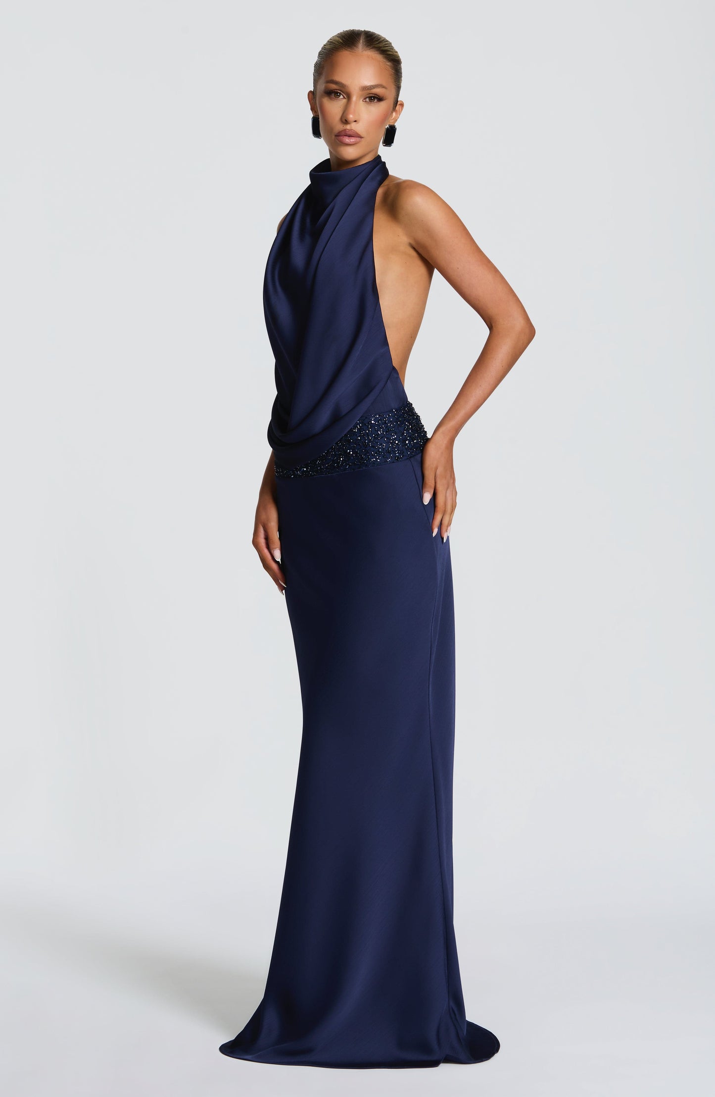 Vestido Maxi Armelle - Azul Marinho