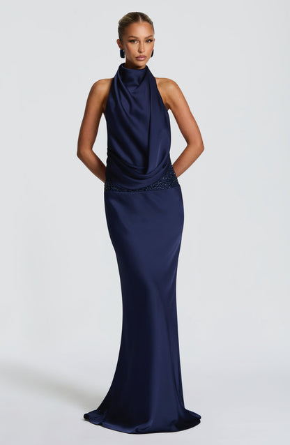 Vestido Maxi Armelle - Azul Marinho