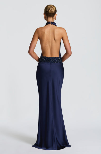 Vestido Maxi Armelle - Azul Marinho