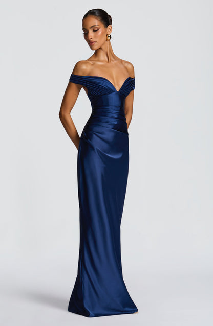 Aurelia Maxi Dress - Azul-Marinho