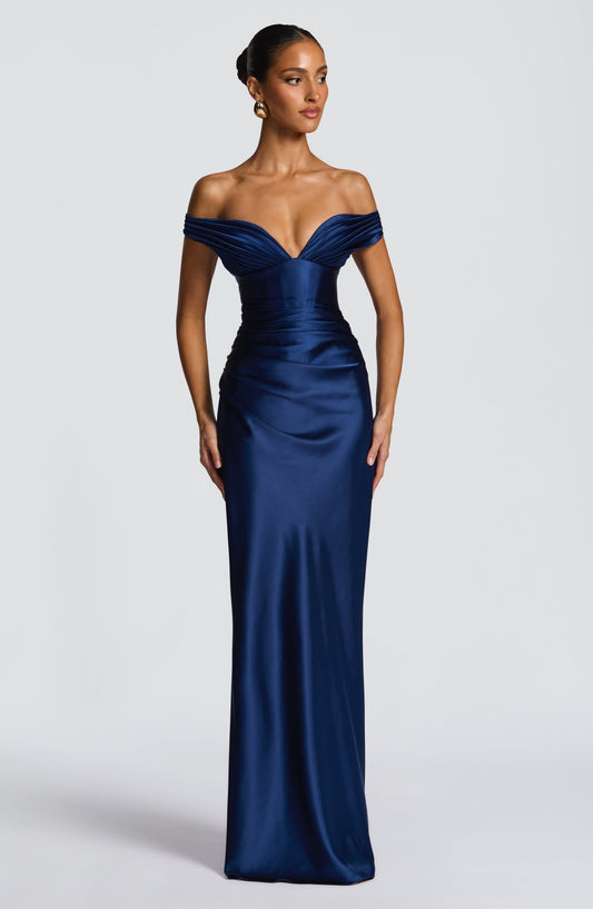 Aurelia Maxi Dress - Azul-Marinho