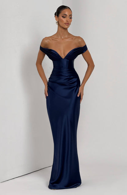 Aurelia Maxi Dress - Azul-Marinho