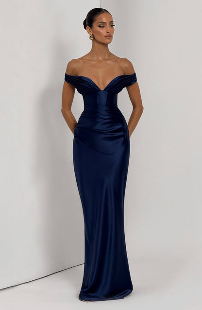 Aurelia Maxi Dress - Azul-Marinho