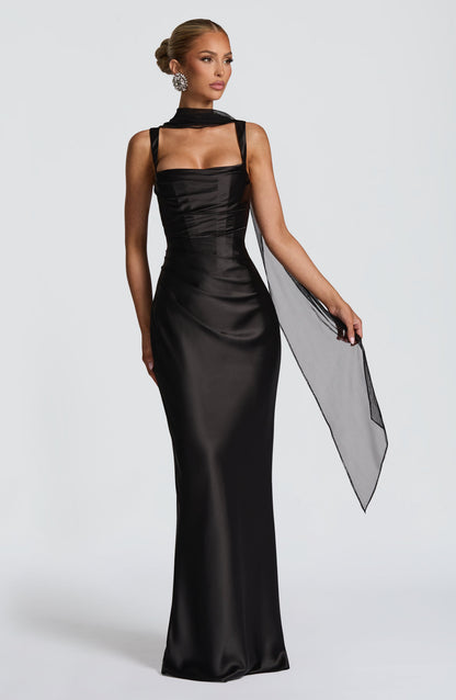 Vestido Calanthe Maxi - Preto