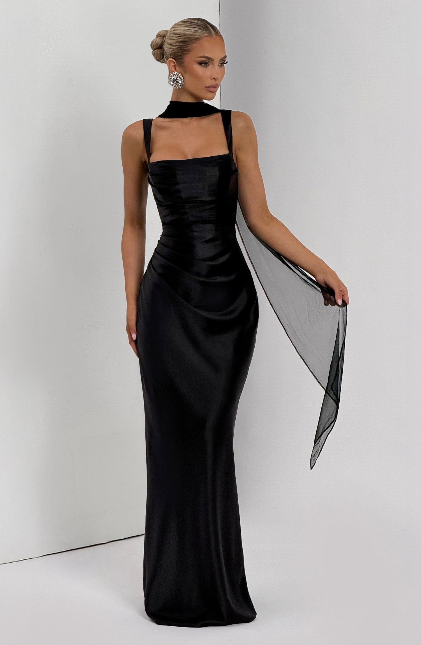 Vestido Calanthe Maxi - Preto