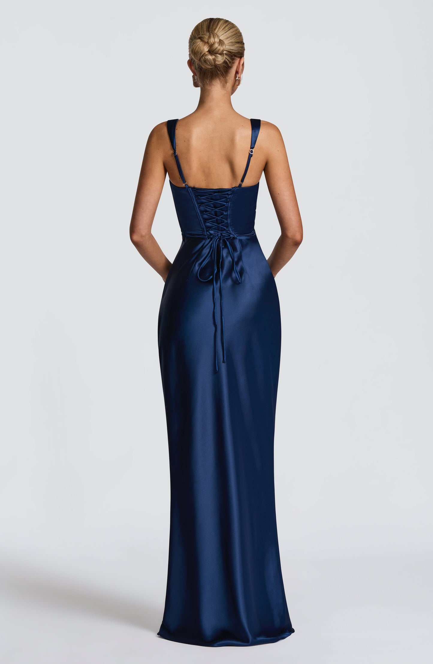 Vestido Comprido Calanthe - Azul Marinho