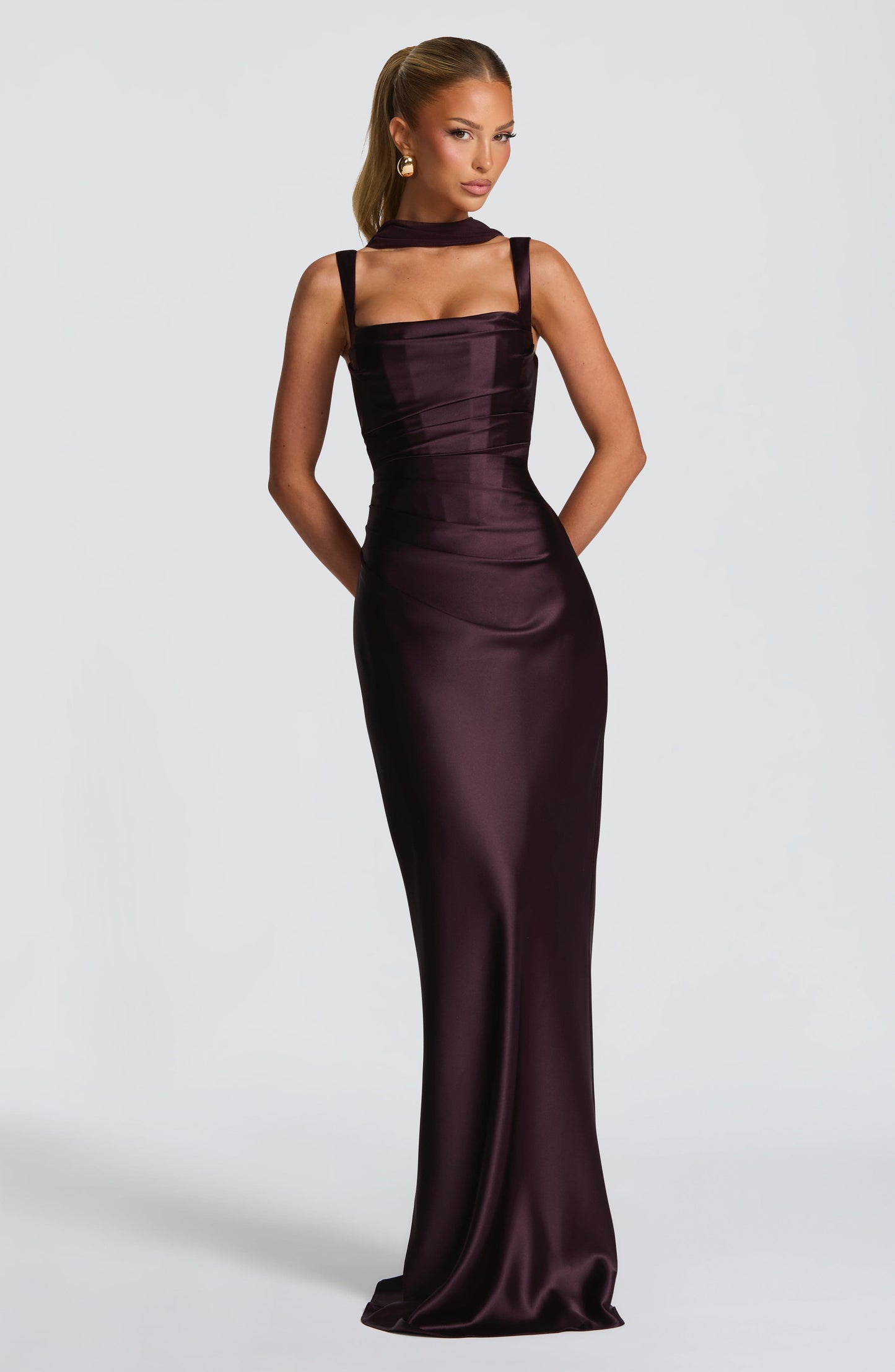 Vestido Comprido Calanthe - Ameixa