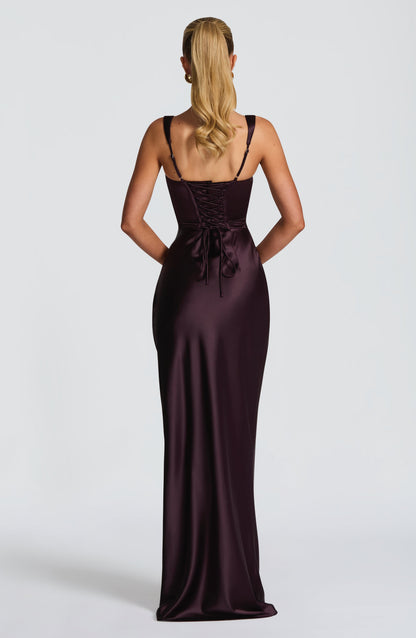 Vestido Comprido Calanthe - Ameixa